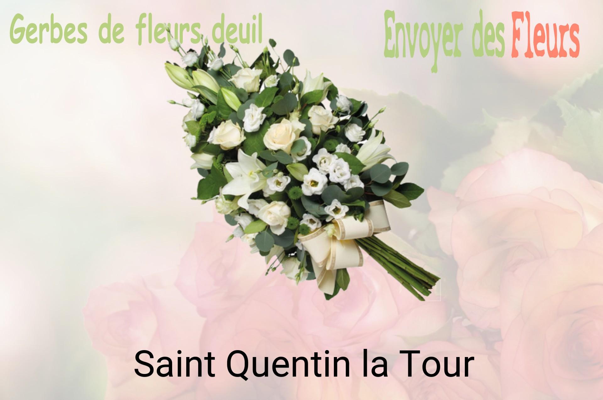 Gerbe de fleurs de deuil livrée à Saint-Quentin-la-Tour